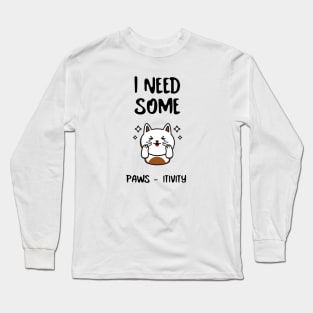 Catshirt Humor Funny Cat Lover,  Pawsitive Long Sleeve T-Shirt